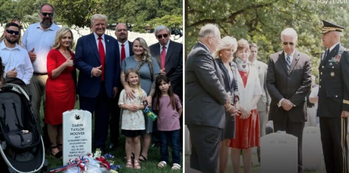 Woke and Politicized US Army Condemns Trump for Taking Photos with Gold Star Families in Arlington Cemetery – But Said NOTHING When Joe Biden Did It | The Gateway Pundit