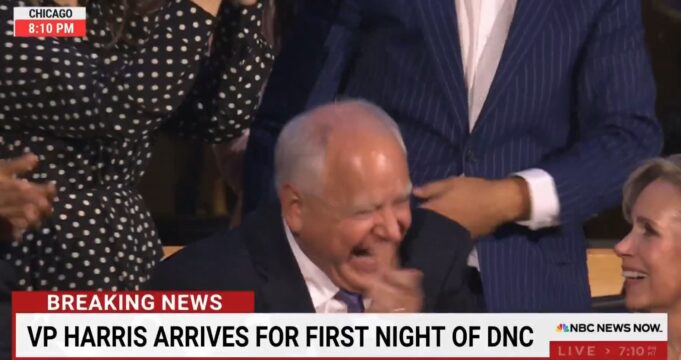 Kamala Surprises DNC Convention Crowd and Walks on Stage – Weird Tim Walz Cracks Up in Stands WTH? – VIDEO | The Gateway Pundit