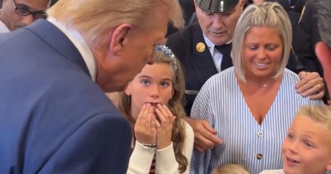 “President Trump, Make America Great Again!” – Young Boy Greets Trump at FDNY on 23rd Anniversary of 9/11 (VIDEO) | The Gateway Pundit