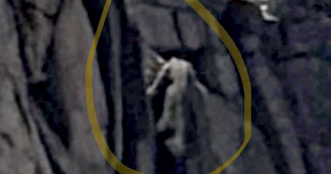 MOUNTAIN GIANT? Colorado Hikers Snap Picture of Apparent 20-Foot Creature Scaling the Side of a Cliff | The Gateway Pundit
