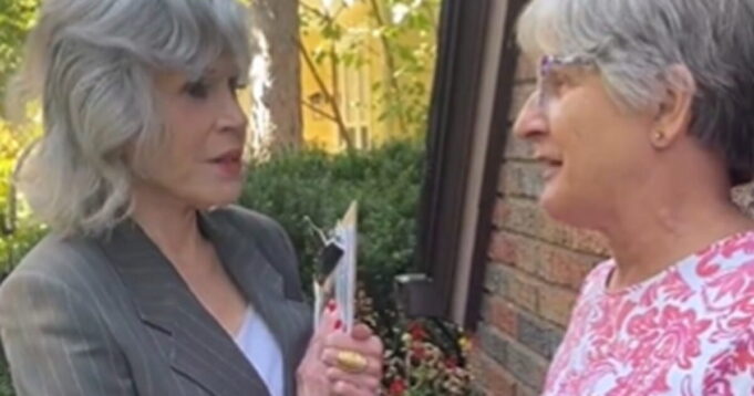 COMMIES FOR KAMALA? Hanoi Jane Fonda Campaigning Door-to-Door for Harris in Michigan (VIDEO) | The Gateway Pundit