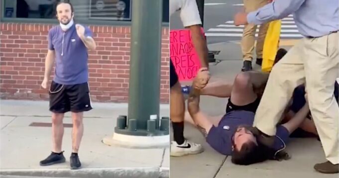 Angry Palestinian Supporter Shot in the Stomach After Violently Attacking Pro-Israel Iraq War Veteran | The Gateway Pundit