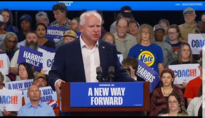 Tim Walz Delivers Bizarre Speech in Wisconsin, Tells His Supporters to Have ‘Hard Conversations’ with Strangers in the Grocery Store to Convince Them to Vote For Him (VIDEO) | The Gateway Pundit