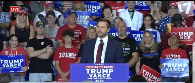 JD Vance Holds Rally in Newton, PA, Says of President Trump-“He’s the Candidate of American Citizenry and Putting them First” (VIDEO) | The Gateway Pundit