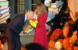 WTH?! Joe Biden Bites Baby Dressed as a Chicken at White House Halloween Celebration (VIDEO) | The Gateway Pundit