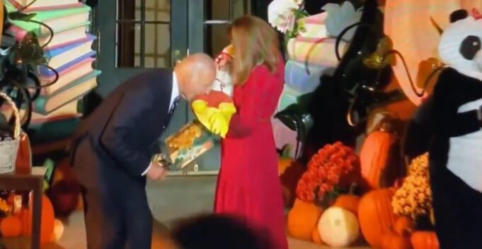 WTH?! Joe Biden Bites Baby Dressed as a Chicken at White House Halloween Celebration (VIDEO) | The Gateway Pundit
