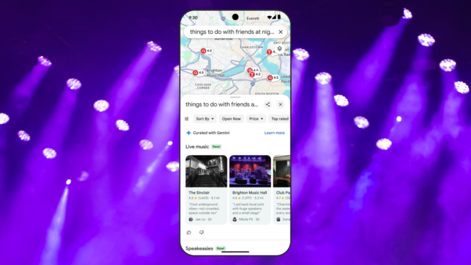 Gemini can now help plan a night out in Google Maps