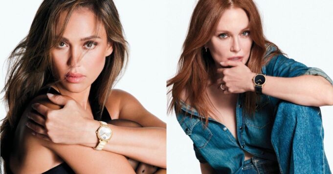 Jessica Alba & Julianne Moore Wow in Movado Watch Ad