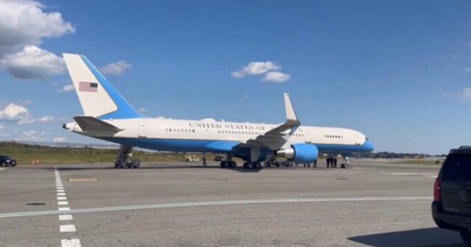LITTLE RUNAWAY: Team Trump Reportedly Sends Kamala Harris Fleeing When Trump Force One Pulls Up Next to Her Plane (VIDEO) | The Gateway Pundit