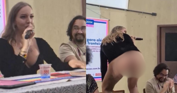 DISGUSTING! Transgender Exposes Butt Cheeks During University Lecture: “Teaching with the A**” (VIDEO) | The Gateway Pundit