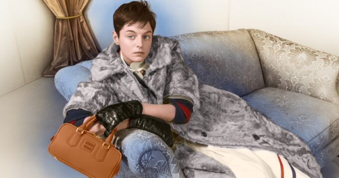 Emma Corrin’s Vintage Vibes in Miu Miu Holiday 2024 Ad