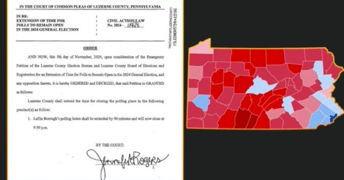 URGENT: STAY IN LINE: Judge Extends Voting Hours in One Luzerne County, PA Precinct to 9:30 PM After Voters Were Unable to Cast Ballots Due to Delays | The Gateway Pundit
