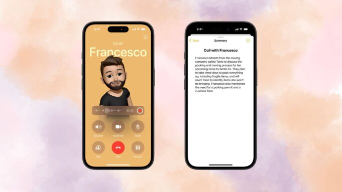 How to record and transcribe a phone call in iOS 18