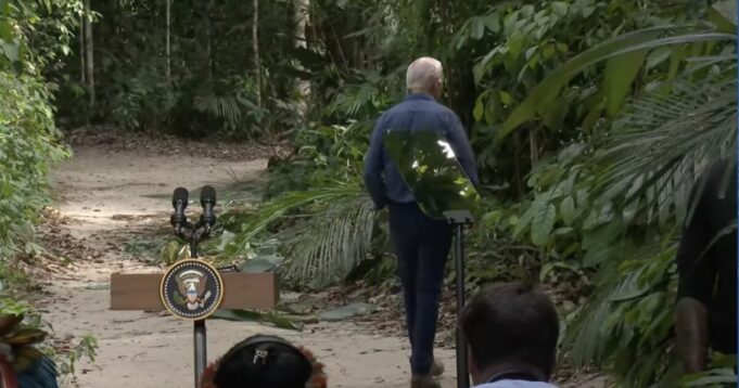 Lost in the Jungle: Joe Biden Travels to Amazon with APEC Leaders, Looks Completely Lost — Wanders into Amazon Rainforest After Climate Change Speech (VIDEO) | The Gateway Pundit