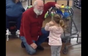 CLASSIC CHRISTMAS VIDEO: Bearded Man in Store Plays Along When Little Girl Mistakes Him for Santa Claus | The Gateway Pundit
