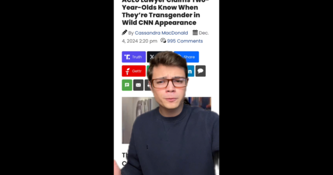Victor Reacts: The Insanity Knows No End, Liberal Attorney Claims Two-Year-Old Kids Know they are Trans (VIDEO) | The Gateway Pundit