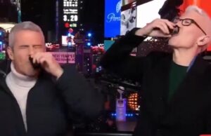 CNN Hosts Booze it Up 5 Minutes Into New Year’s Eve Show; Anderson Cooper Spazzes Out After Downing Shots of Tequila (VIDEO) | The Gateway Pundit