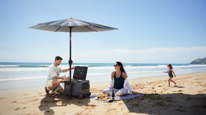 Anker’s solar-powered parasol keeps you and your drinks cool in the sun