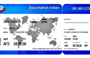 AfD Chapter in German City Distributes Flyers Made To Look Like ‘One-Way Deportation Tickets’ – Globalists Meltdown, Authorities Looking for Ways To Criminalize It | The Gateway Pundit