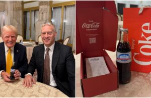 Trump Receives First-Ever Presidential Commemorative Inaugural Diet Coke from Coca-Cola CEO James Quincey | The Gateway Pundit