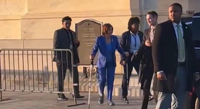 Term Limits! Pelosi Spotted Hobbling to Van with Walking Sticks (VIDEO) | The Gateway Pundit