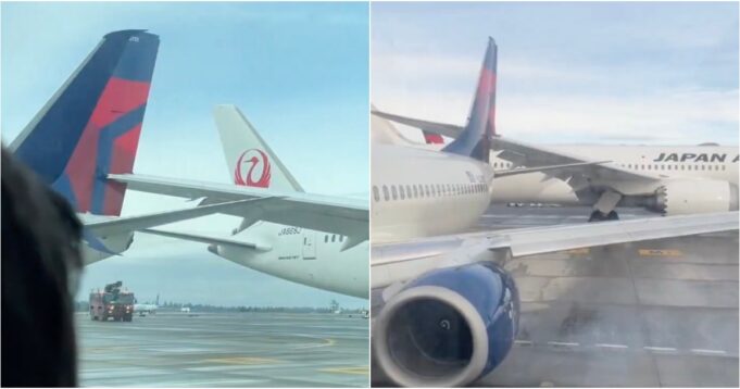 Japan Airlines Collides with Parked Delta Airlines at Seattle Airport | The Gateway Pundit