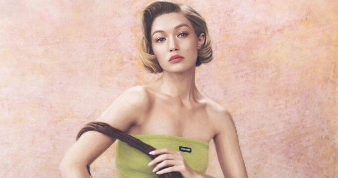 Gigi Hadid is Fine Art in Miu Miu Leathergoods Ad
