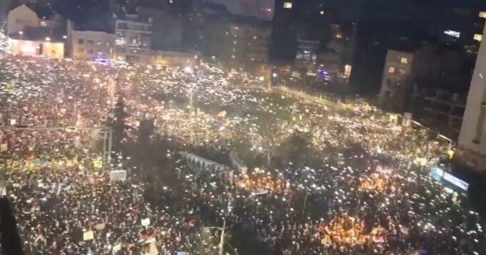 100,000 Protest in Belgrade, Serbia Demanding Democratic Leadership Step Down – Pro-EU Activists Caught on Video Plotting Violence before Rally – Government Fires Stun Grenades at Crowd | The Gateway Pundit
