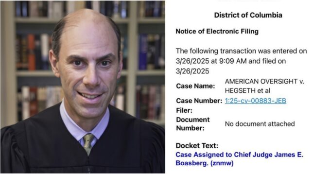 Deep State Strikes Again? Obama-Appointed Judge Boasberg Assigned to Signal Chat Lawsuit Involving Pete Hegseth and Rep. Mike Waltz | The Gateway Pundit