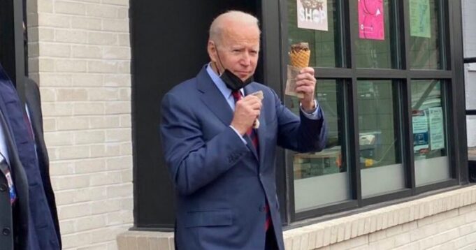 Joe Biden Treated Like a Toddler As He Drops “Partially Melted” Ice Cream Bar in Gaffe-Filled Visit to Harvard | The Gateway Pundit