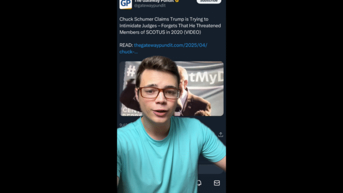 Victor Reacts: They Actually Think You Are Stupid – Chuck Schumer Claims Trump is “Intimidating Judges” (VIDEO) | The Gateway Pundit