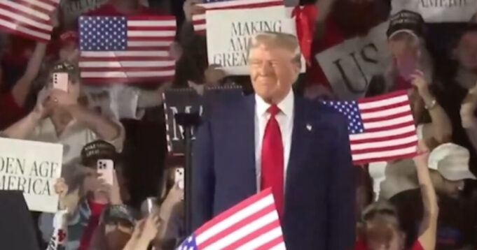 BOOM! President Trump Opens 100 Day Rally with FIRE After EXPLOSIVE Entrance, Touts Border Security, Economy, and Destruction of Wokeness – “WE’RE SAVING THE AMERICAN DREAM” (VIDEO) | The Gateway Pundit