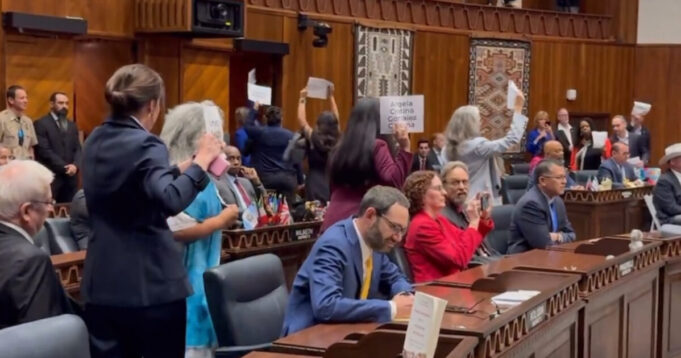WATCH: As Tom Homan Highlights Missing Children in Speech to AZ Legislature, Radical Open Borders Democrats Walk Out Holding Signs with Illegal Aliens’ Names then Protest Outside of Capitol – One Dem Lawmaker Cries! | The Gateway Pundit