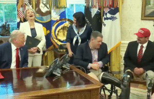 Wounded Veteran Asks President to Sign his Prosthetic Leg, When Trump Asks Him What One of His Stickers Says, the Oval Office Fills with Laughter (Video) | The Gateway Pundit