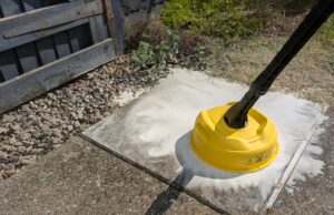 How to clean a patio with a pressure washer