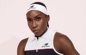 Coco Gauff Sports New Balance x Miu Miu Collab