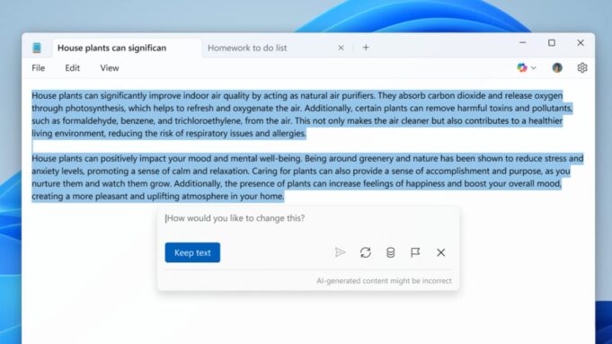 Why does Windows Notepad need Copilot Gen AI? Microsoft explains
