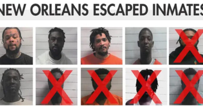 UPDATE: Four Arrested for Aiding Escaped New Orleans Prison Inmates – 11 Total Arrested for Helping Inmates Escape as Five Inmates Remain At Large | The Gateway Pundit