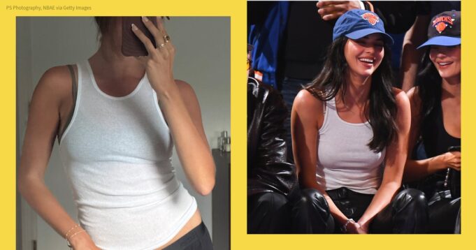 Kendall Jenner’s $2 White Tank Top Review With Photos