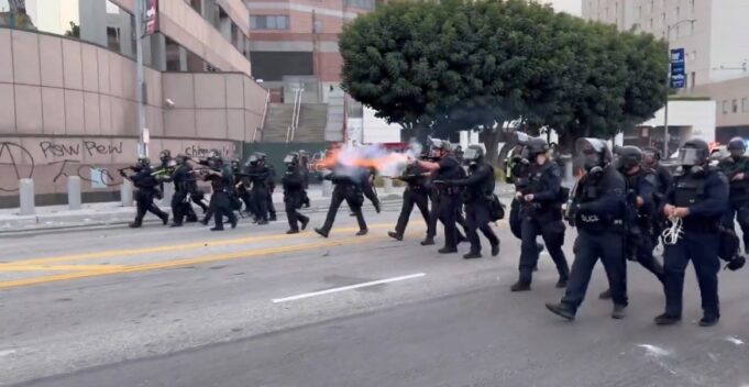 Officers Deploy Tear Gas and Storm Protestors at Federal Detention Facility in Downtown Los Angeles (VIDEO) **DHS Responds** | The Gateway Pundit