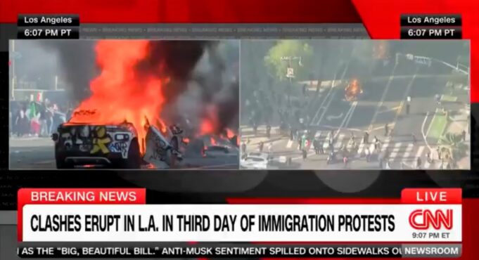 DEVELOPING: 500 Active Duty Marines Prepared to Deploy to Downtown Los Angeles as Rioters Set Cars on Fire | The Gateway Pundit