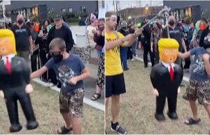 Children Beat and STAB Trump Effigy as Unhinged Leftists Cheer and Laugh in Disturbing “No Kings Day” Protest Scene | The Gateway Pundit