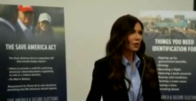 Kristi Noem Put Her Foot In Her Mouth And Says The SAVE Act Quiet Part Out Loud