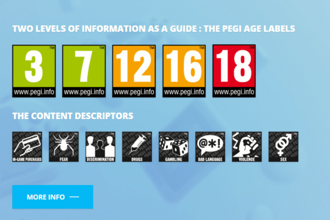 PEGI updates video game age ratings for online safety