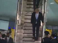 Trump Can Barely Walk As He Arrives In China With A Lumbering Thud